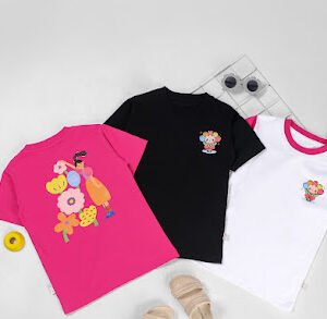 Kaos Anak Perempuan Motif Bunga Colorful | Adem, Ceria, dan Fashionable – Blessingmoa