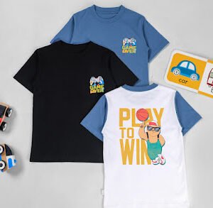 Kaos Anak Laki-laki Motif Sporty Play to Win – Adem & Stylish untuk Anak Aktif – Blessingmoa